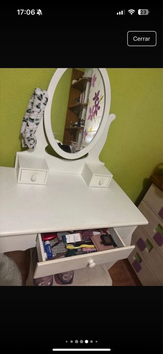 Tocador blanco Ikea con espejo