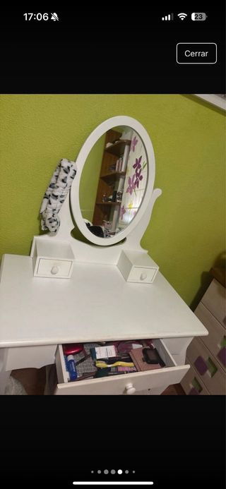 Tocador blanco Ikea con espejo