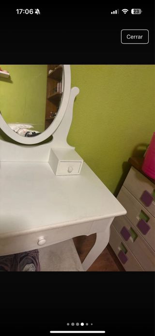 Tocador blanco Ikea con espejo