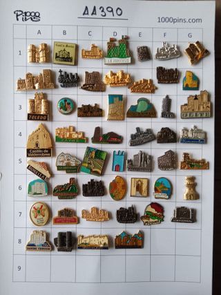 AA390 Lote pins de castillos