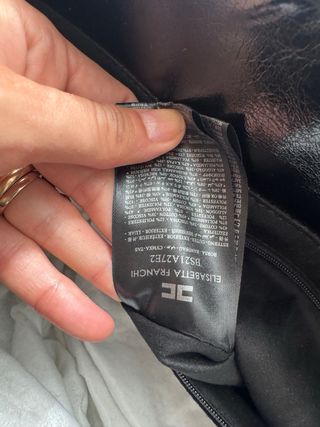 Bolso Elisabetta Franchi rayas blanco-negro