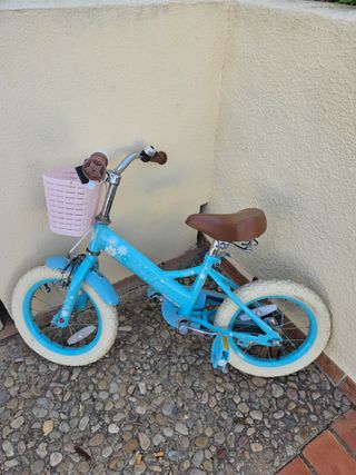 Bicicleta niña 14" azul
