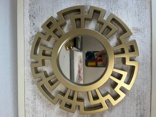Espejo dorado estilo griego