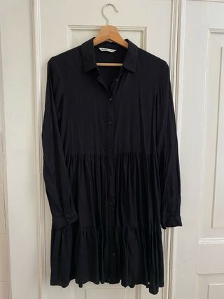 Vestito nero bottoni - elegante