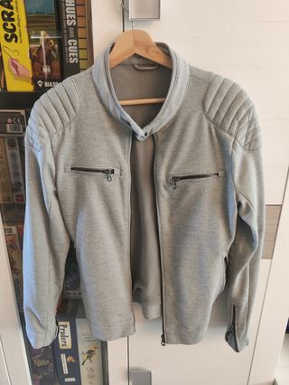 Cazadora biker gris - Talla S
