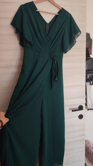 Tuta elegante verde scuro tg M