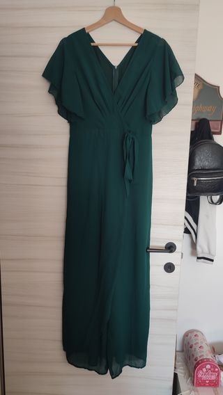 Tuta elegante verde scuro tg M
