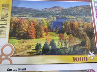 4 Puzzles 1000 piezas,2 de Kimt y 2 paisajes.