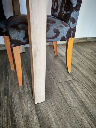 Mesa de comedor madera 90x90 extensible 90x180