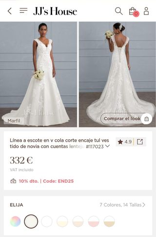 Vestido novia J's House talla 42