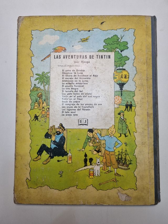 Objetivo la Luna - Tintin - Hergé - Lomo de Tela
