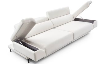 Sofá chaise longue KB blanco