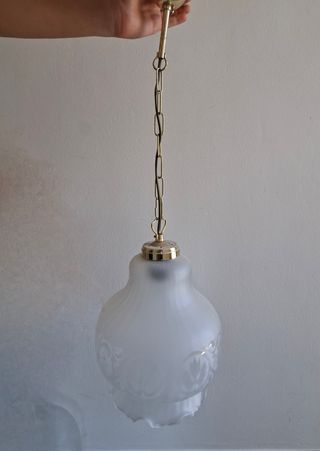 Lampara techo antigua dorada