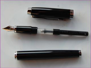 Penna stilografica fountain pen Parker nero cromo