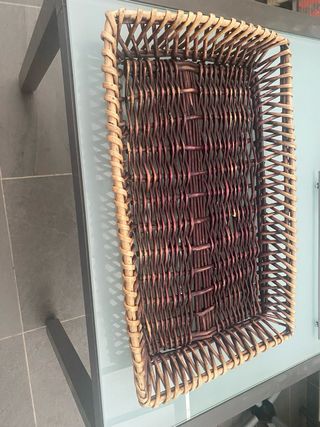 Cesta mimbre rectangular