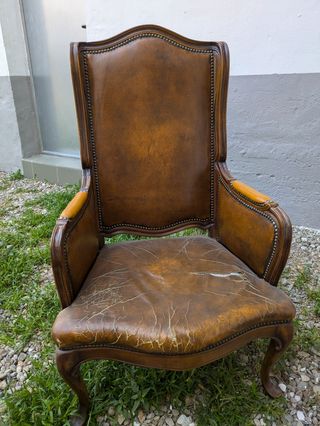 2 Sillones ingleses de cuero