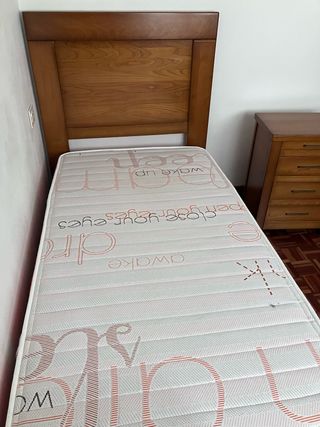 Cabecero cama castaño macizo