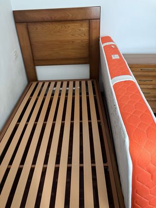 Cabecero cama castaño macizo