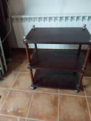 Mesita auxiliar 3 niveles marrón