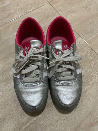 Zapatillas Adidas Plata Mujer