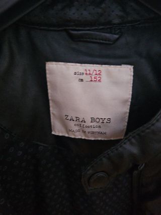 Chaqueta polipiel negra niño 