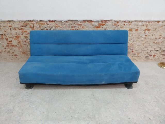 Sofá cama azul 180x85x75cm
