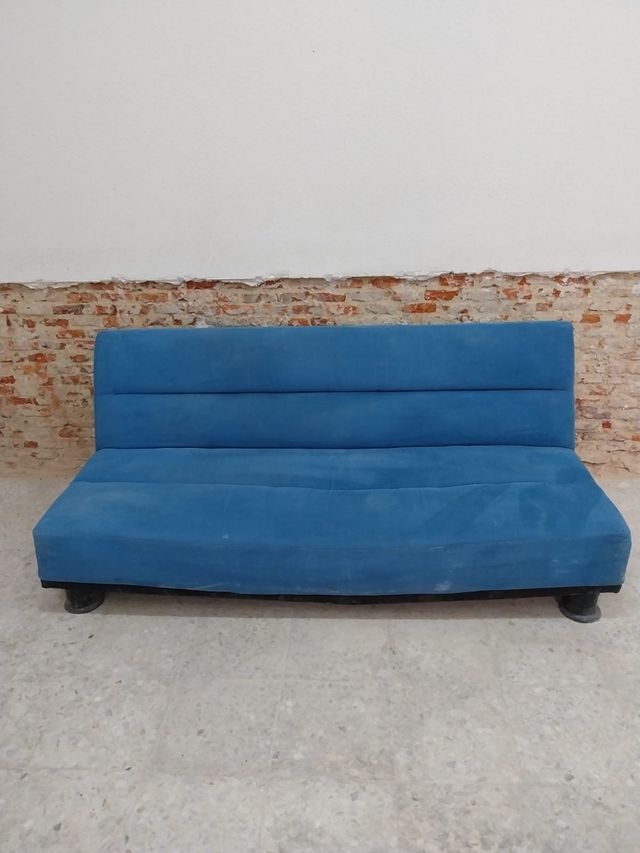 Sofá cama azul 180x85x75cm