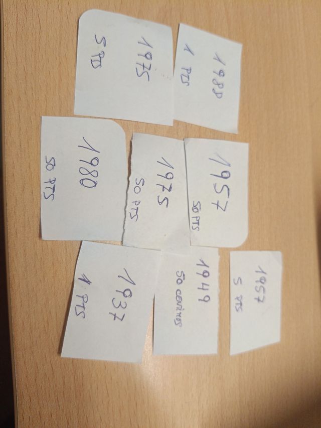 Lote Monedas España 50 Ptas Y 5 Ptas, 1 Ptas