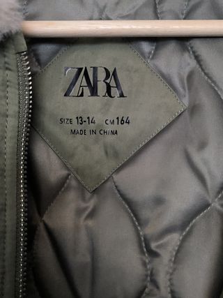 Cazadora bomber Zara - Verde - Talla 13-14