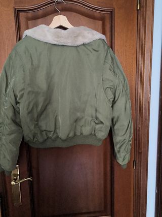 Cazadora bomber Zara - Verde - Talla 13-14
