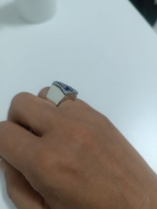 Anillo plata cristales lilas