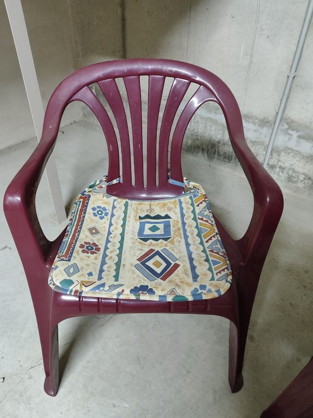 Sillas plástico jardín - rojas