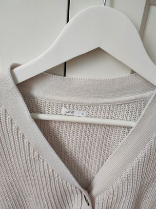 Chaleco blanco punto - Talla L