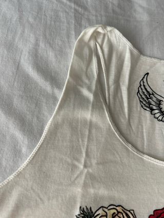 Camiseta tirantes Catrina blanca