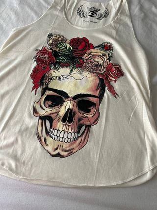 Camiseta tirantes Catrina blanca