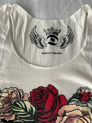 Camiseta tirantes Catrina blanca