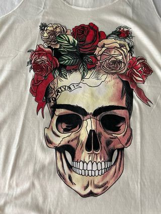 Camiseta tirantes Catrina blanca