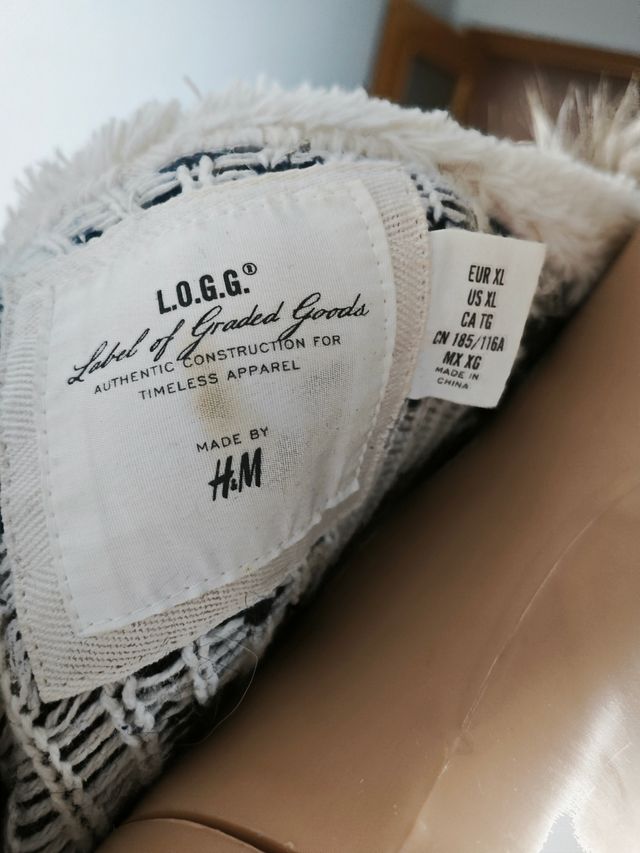 Cárdigan vintage H&M L.O.G.G. estampado nórdico XL