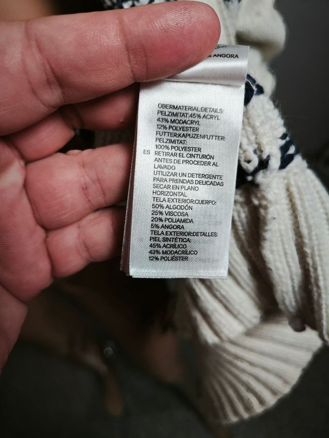 Cárdigan vintage H&M L.O.G.G. estampado nórdico XL