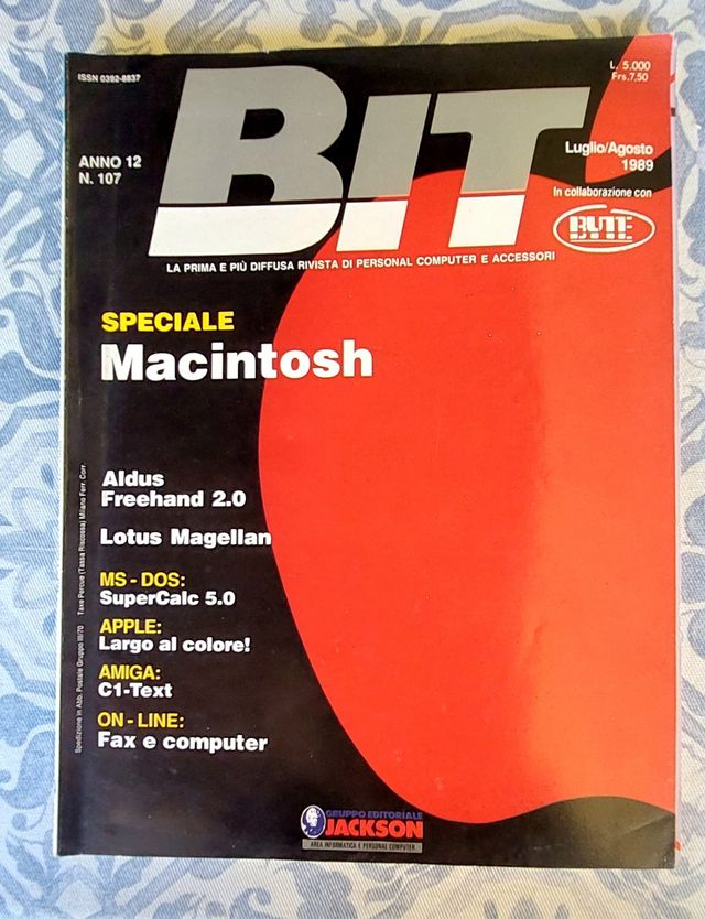 Rivista Bit anno 12 n.107 Luglio/Agosto 1989