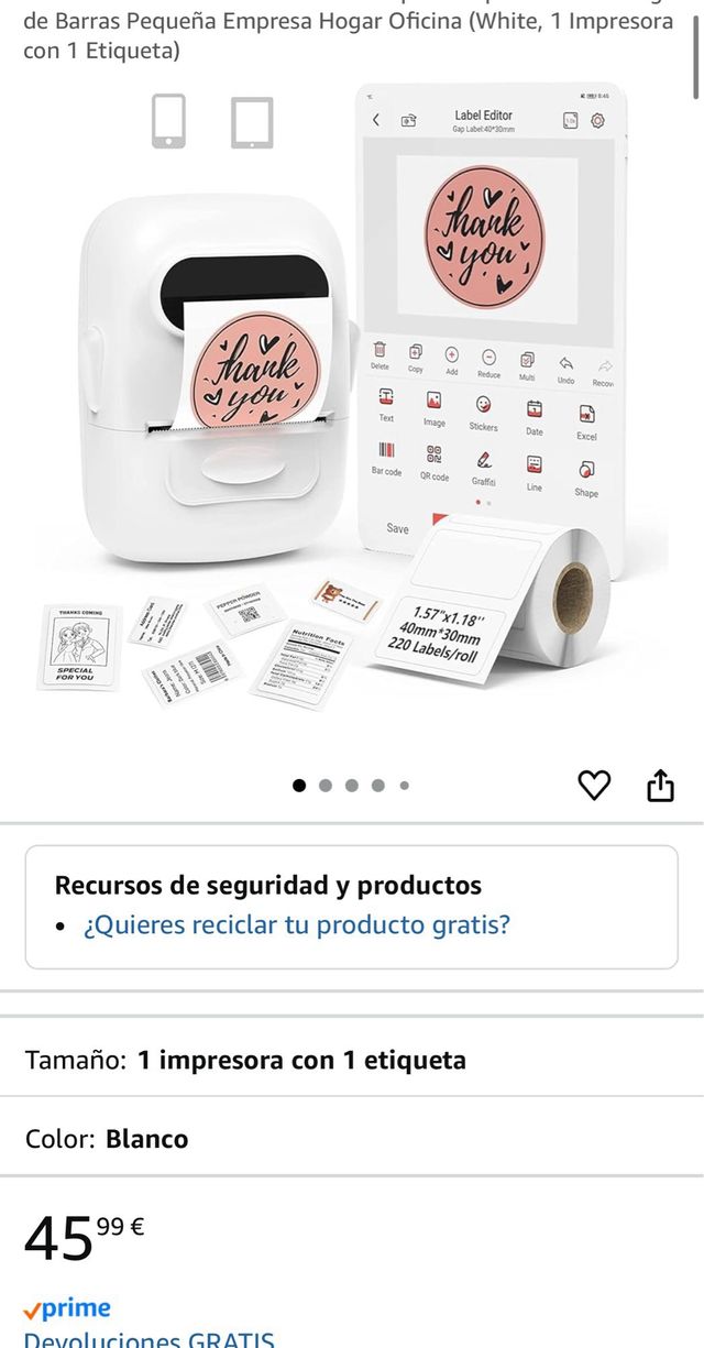 Mini impresora etiquetas MARKLIFE P50