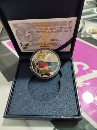 Moneda 10€ Aniversario Machado