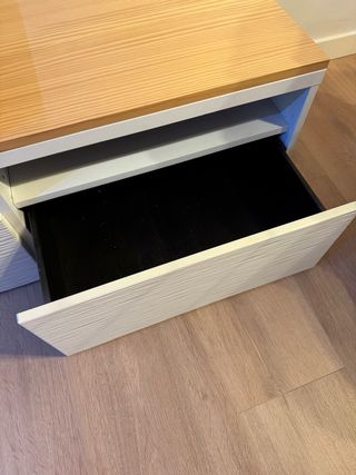 Mueble TV salón - blanco y marrón