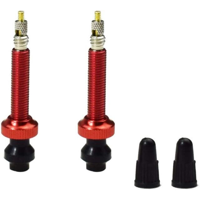 8 válvulas tubeless presta rojas 38mm