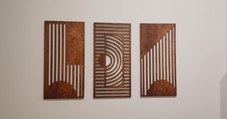 Tríptico decorativo madera