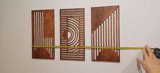 Tríptico decorativo madera