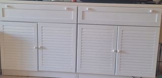 Aparador blanco de madera