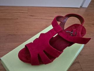 Sandalias rojas tacón - Zapatos