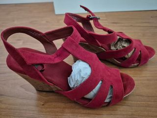 Sandalias rojas tacón - Zapatos