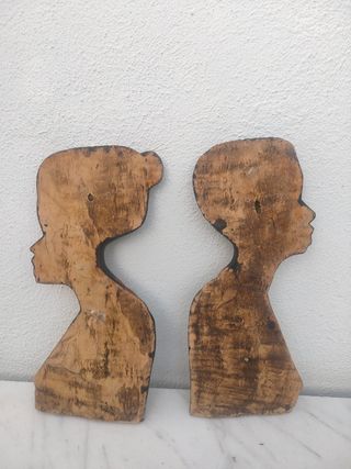 2 Figuras africanas madera
